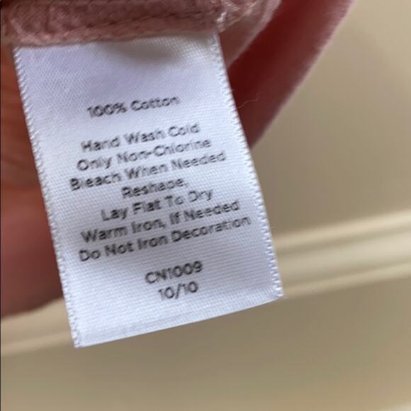 Talbots S pink beaded Short sleeve top - Picture 4 of 5